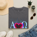 Alpha Omega Heart T-Shirt | Christian Scripture John 3:16 Design
