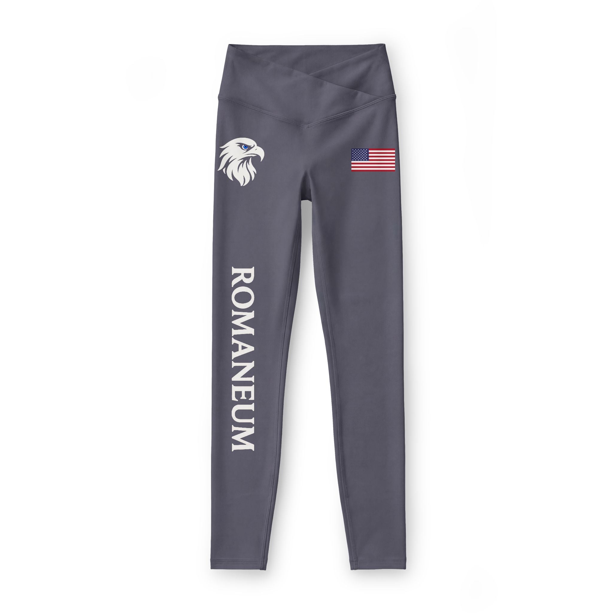 Romaneum Women’s Leggings — Patriotic Eagle & USA Flag Activewear