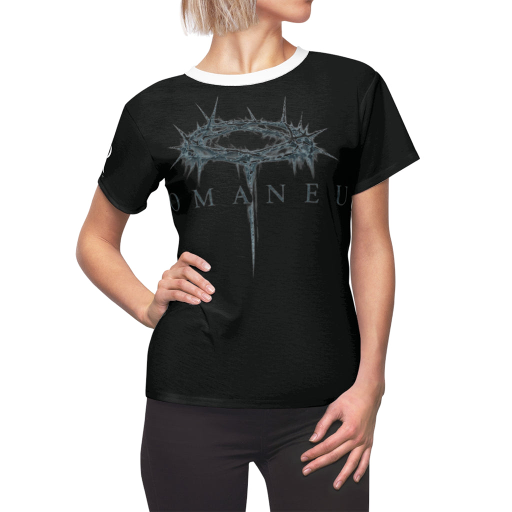 Women's Crown of Thorns Tee — 'Omaneum' Gothic Ringer Shirt