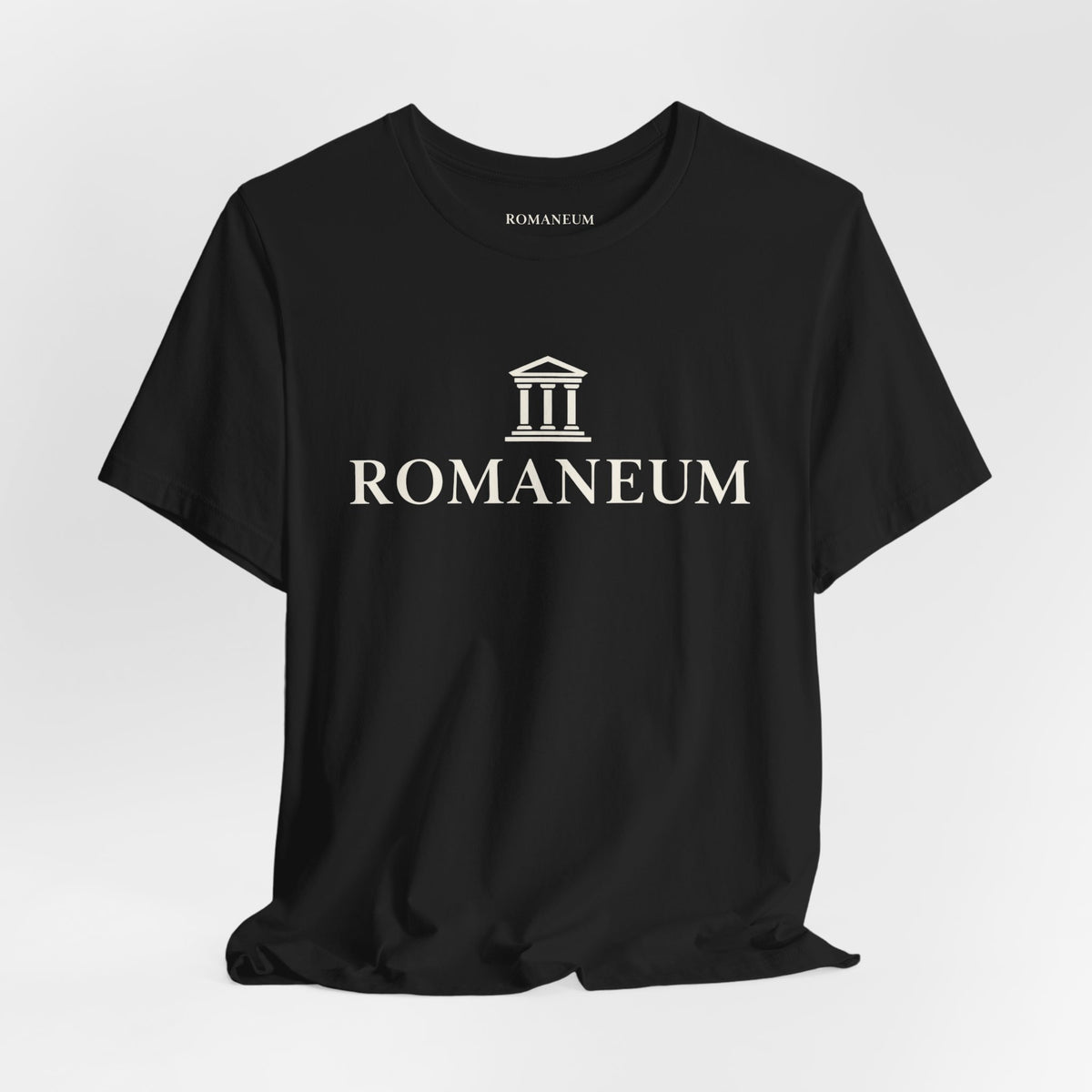 Romaneum Classic Logo T‑Shirt — Minimal Roman Architecture Tee