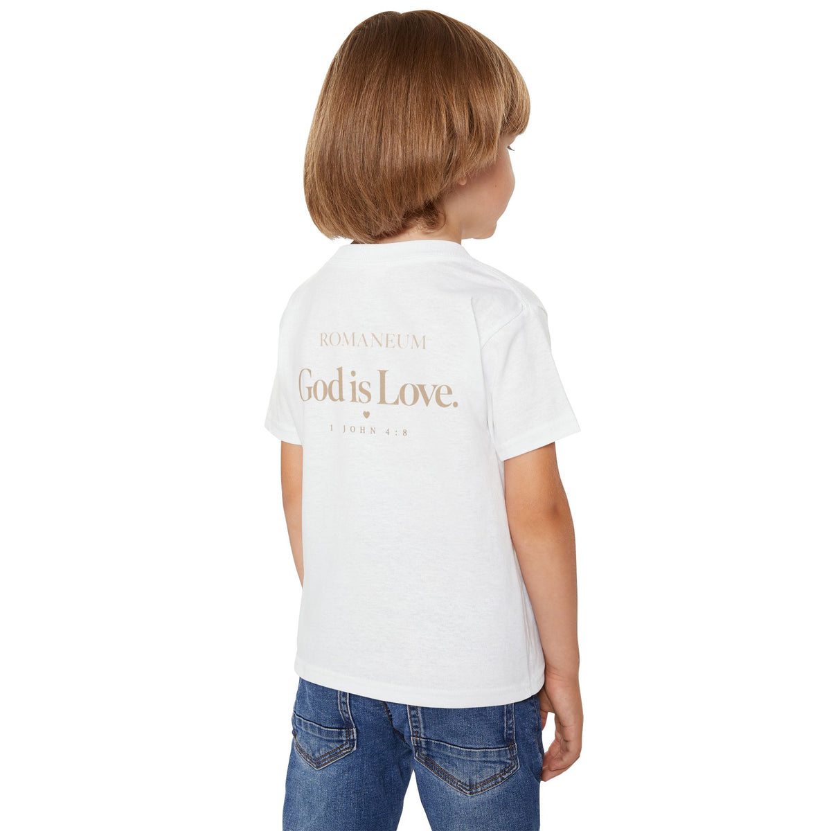 Toddler T-Shirt — "To Live Is Christ" Christian Scripture Tee (God Is Love)