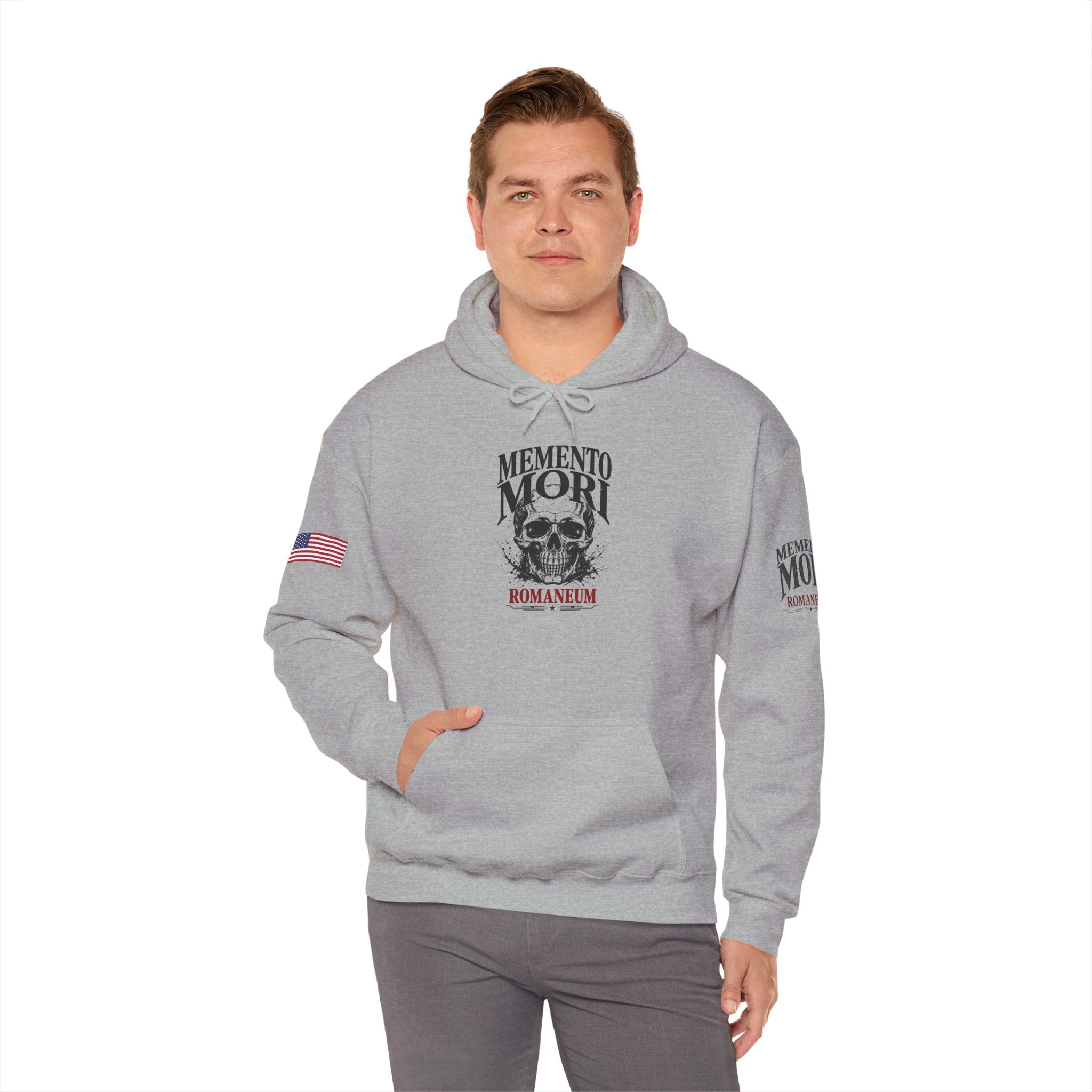 Memento Mori Hoodie — Romaneum Skull Graphic Pullover
