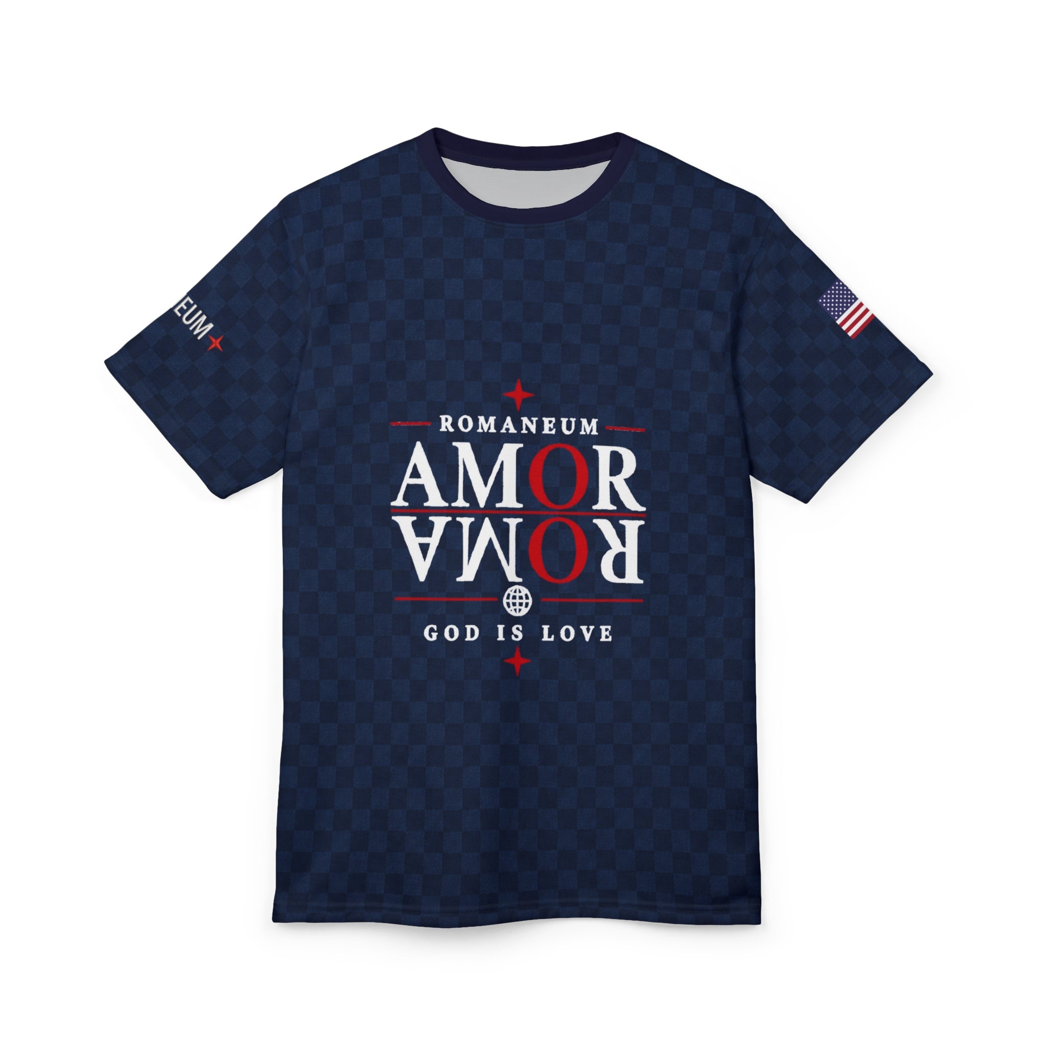 Romaneum AMOR ROMA Navy All-Over Tee