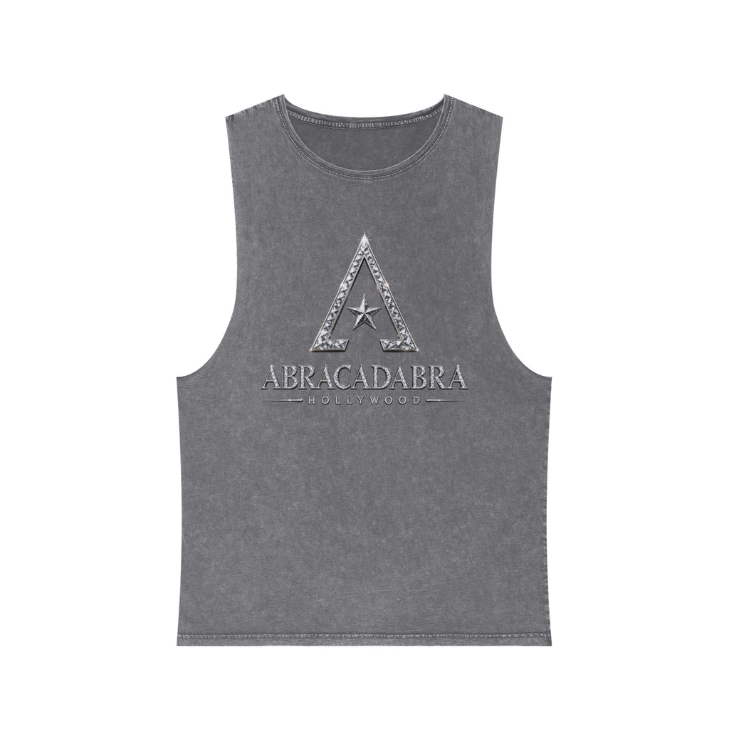 Abracadabra Stonewash Tank Top — Vintage Magic Graphic Tank