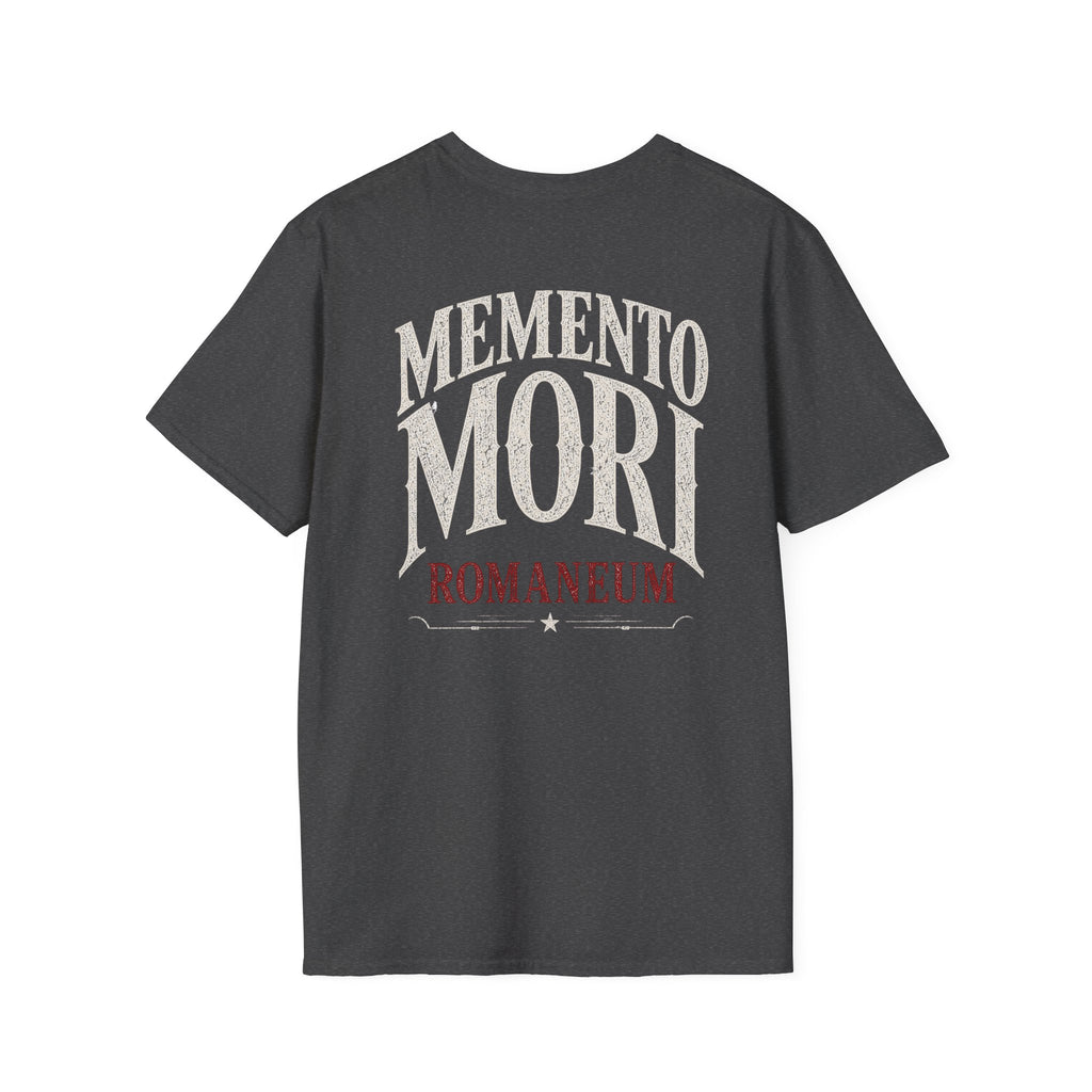 Memento Mori Skull T-Shirt — Gothic Reminder Tee with Romaneum Skull Design