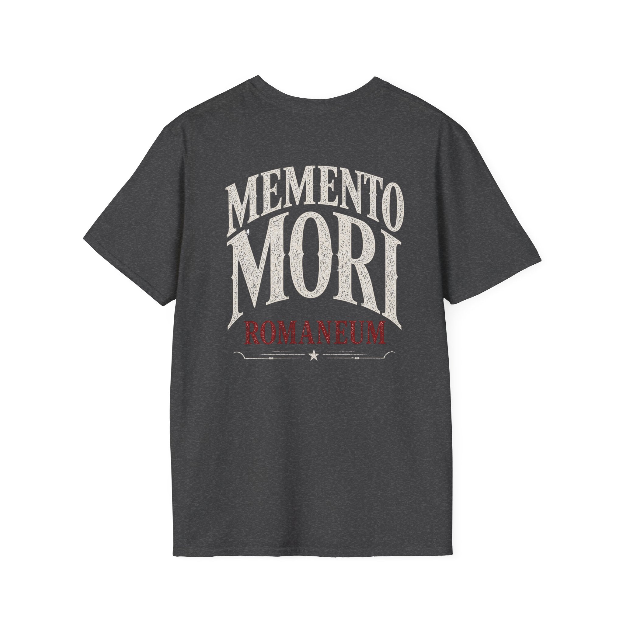 Memento Mori Skull T-Shirt — Gothic Reminder Tee with Romaneum Skull Design
