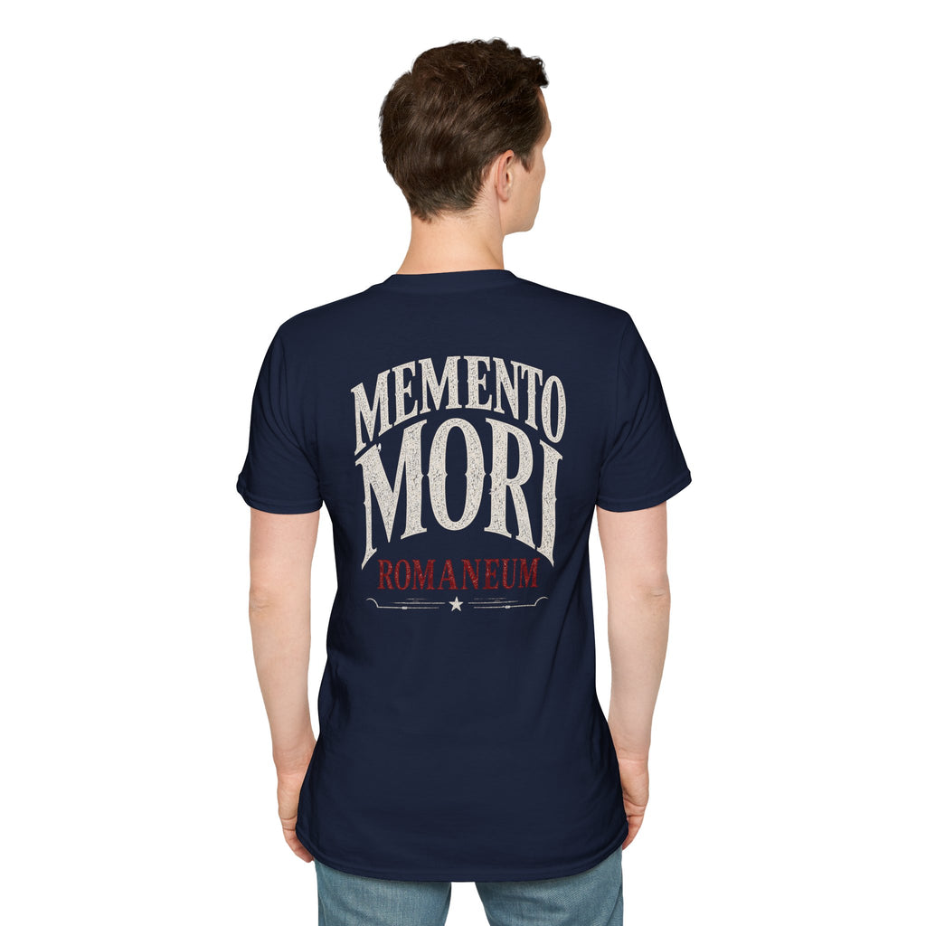 Memento Mori Skull T-Shirt — Gothic Reminder Tee with Romaneum Skull Design