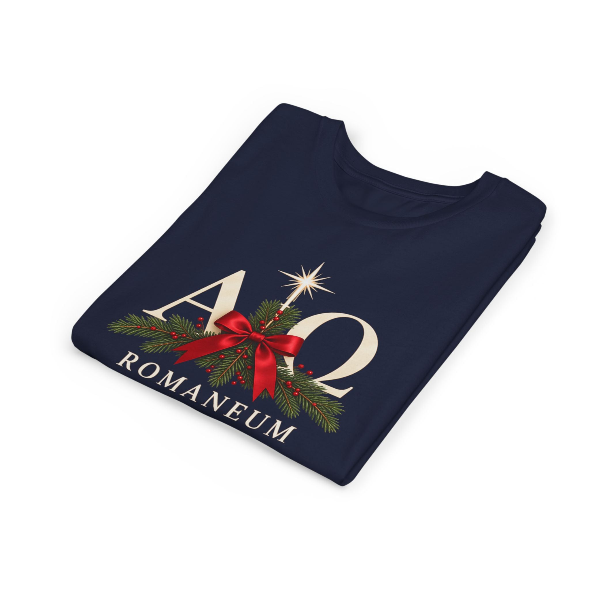 Youth Tee — Romaneum Alpha Omega Christmas Design