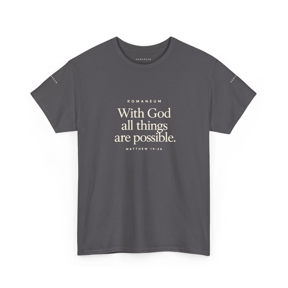 Faith Graphic Tee — "With God All Things Are Possible" T‑Shirt