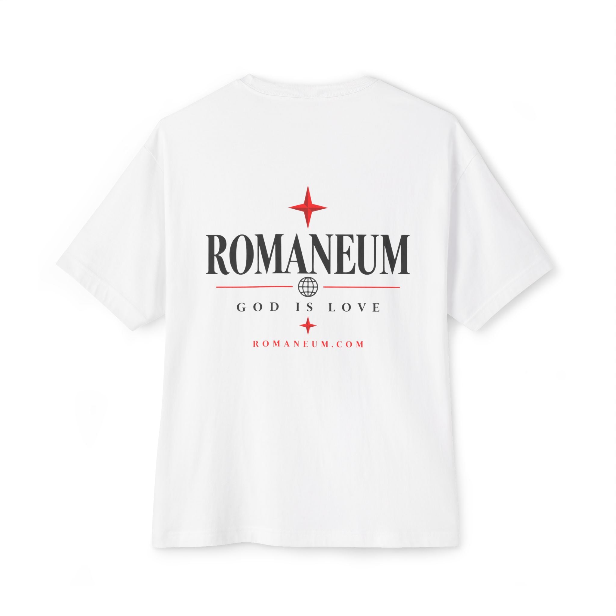 Amor Romanum Tee — 'Amor' Mirrored Graphic Boxy T‑Shirt