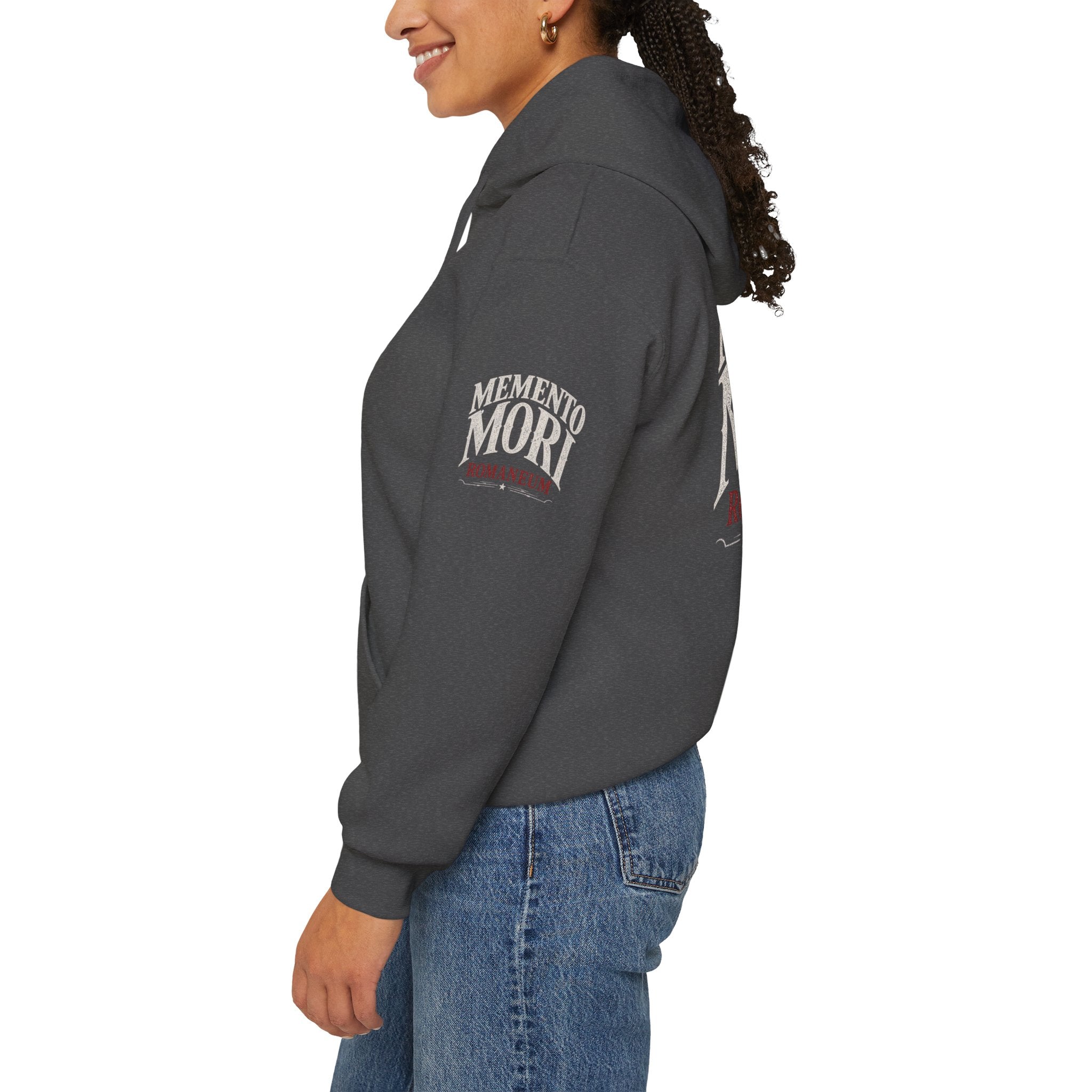 Memento Mori Hoodie — Romaneum Skull Graphic Pullover
