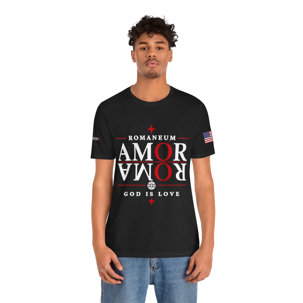 Romaneum 'AMOR/ROMA' God Is Love Graphic Tee