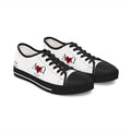 Alpha Omega Heart design Women's Low Top Sneakers | Christian faith love symbol