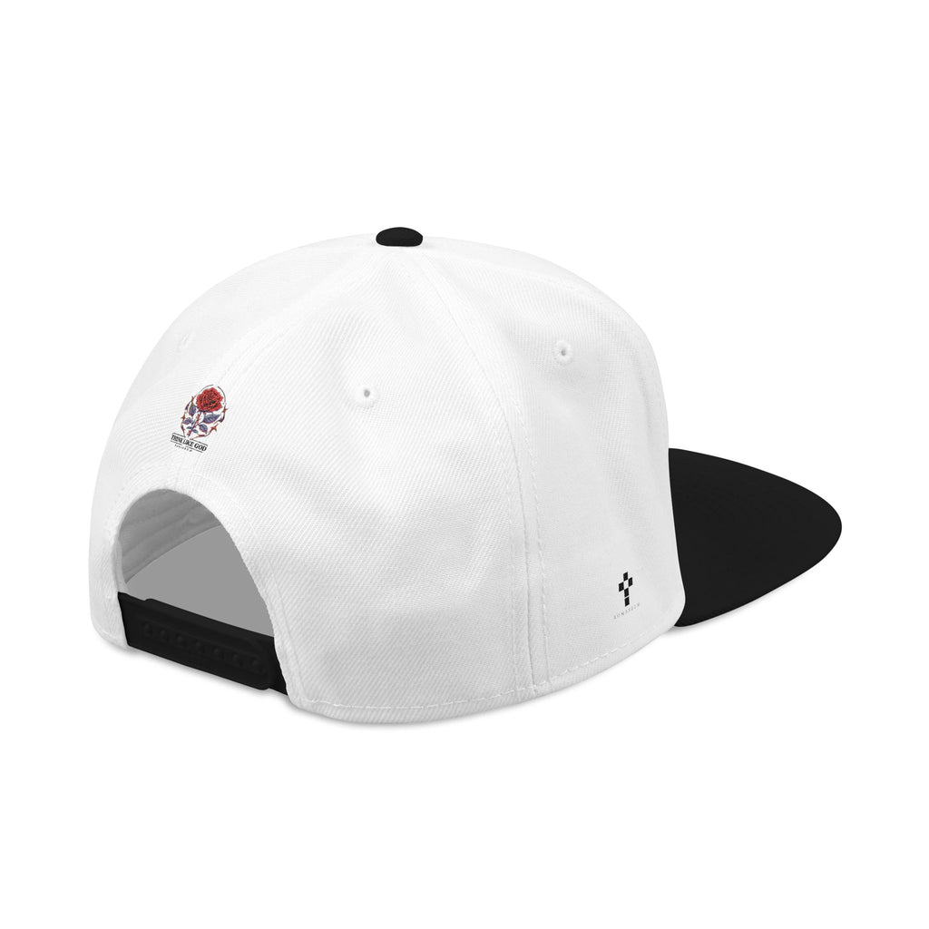 Think Like God Embroidered Snapback Hat — Vintage Floral 'Museum' Logo Cap