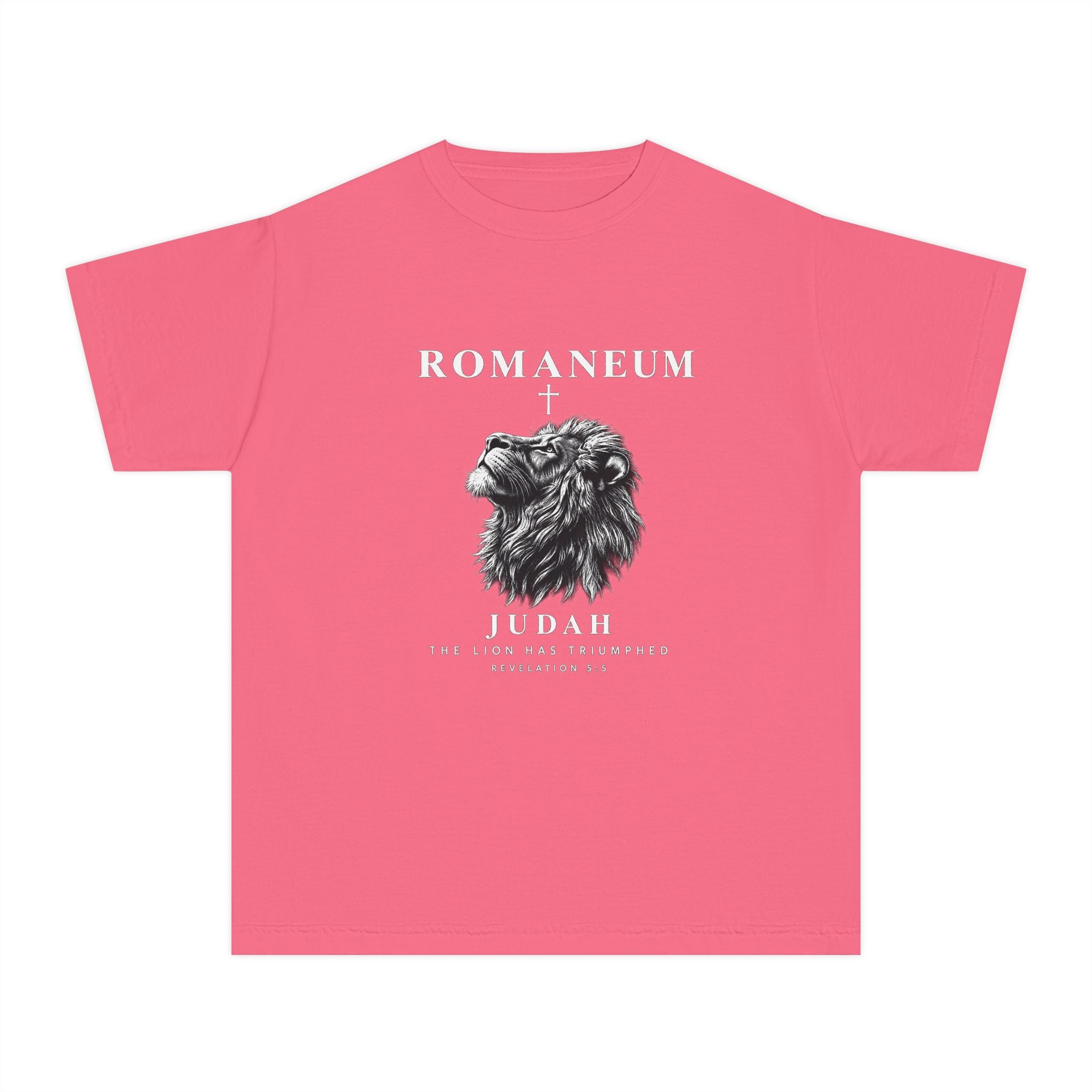 Youth Tee — "Romaneum Judah" Lion Graphic Shirt