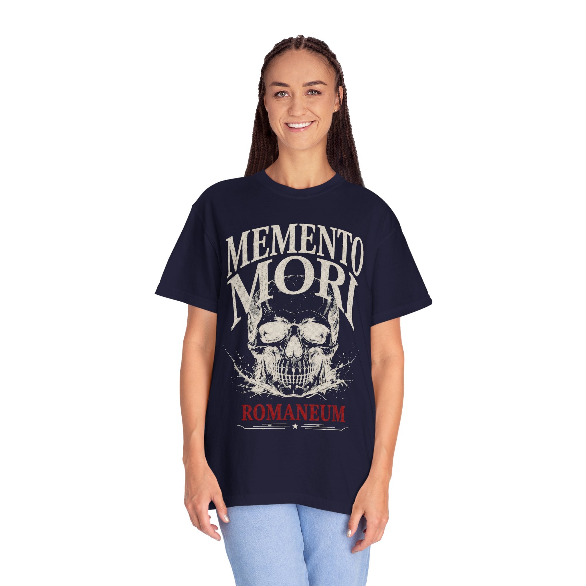 Memento Mori Skull T‑Shirt — Romaneum Gothic Graphic Tee