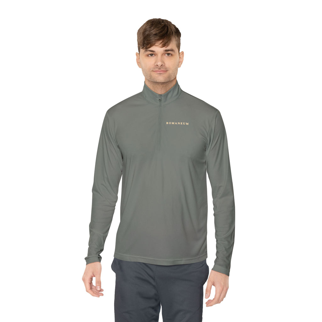 Quarter-Zip Pullover — Retro 'Conquerors Romaneum' Vintage Roman Graphic