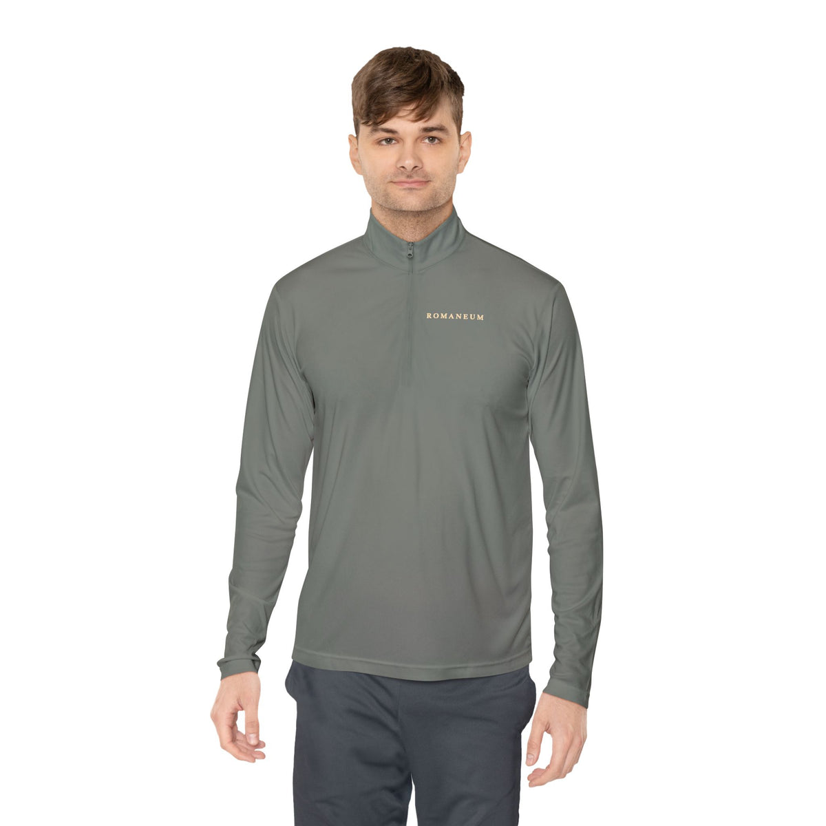 Quarter-Zip Pullover — Retro 'Conquerors Romaneum' Vintage Roman Graphic