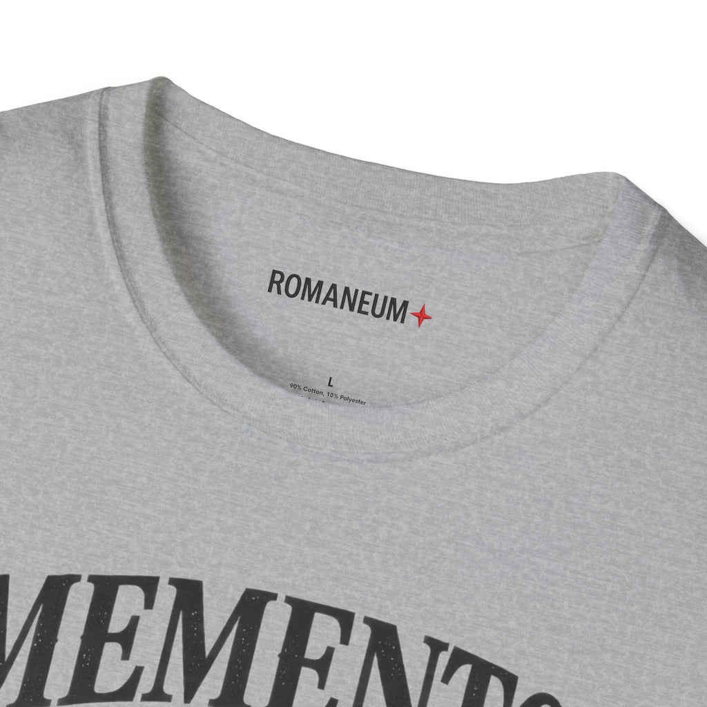 Memento Mori Skull T-Shirt — Gothic Reminder Tee with Romaneum Skull Design