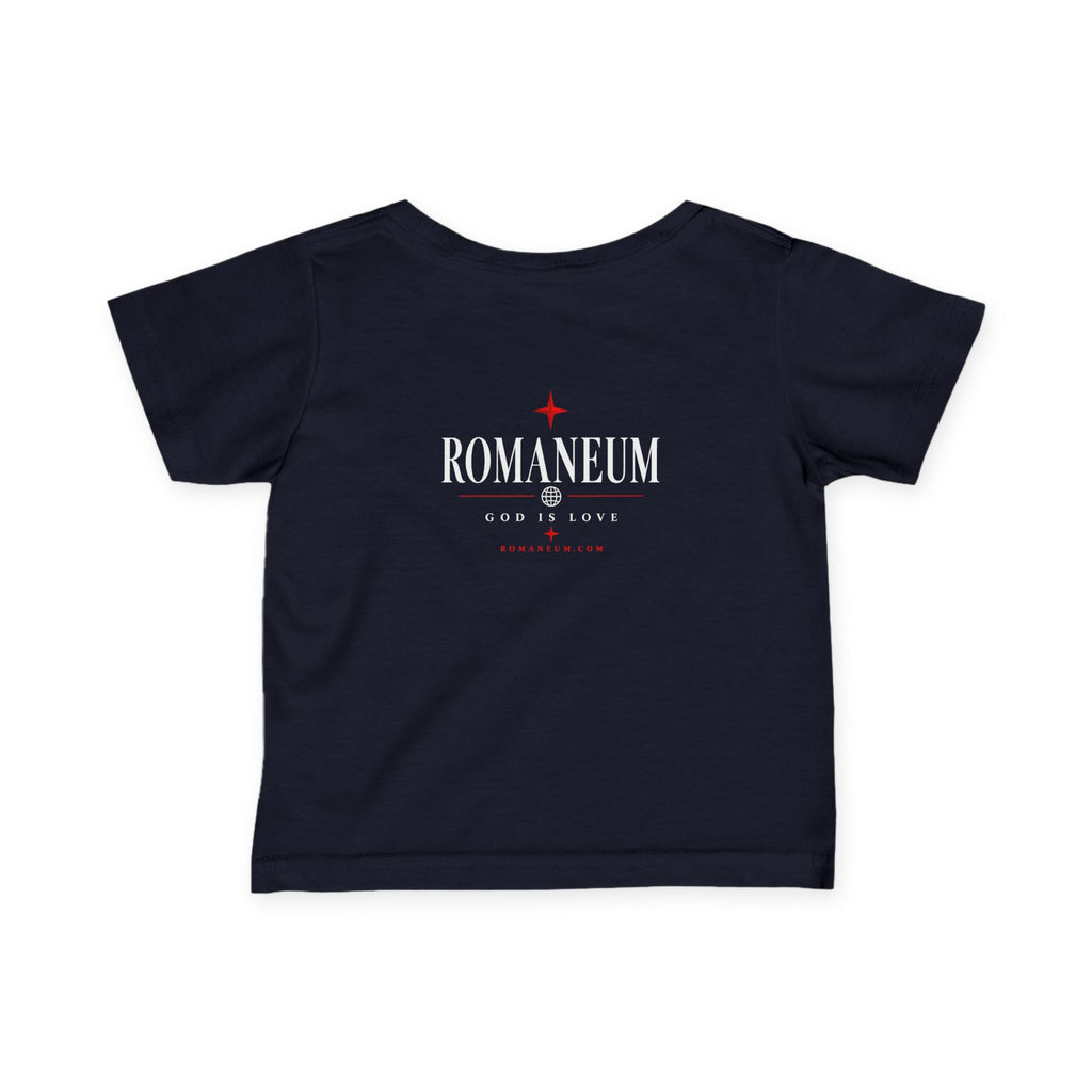 Infant Tee – 'AMOR ROMA' God Is Love Christian Baby Shirt
