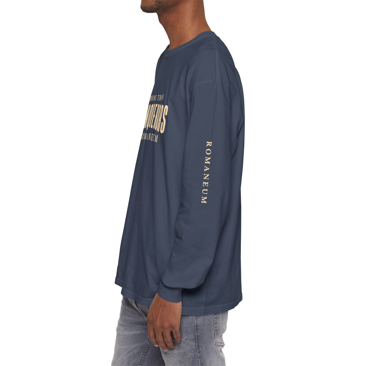 Conquerors Long Sleeve Tee — "More Than Conquerors" Romaneum