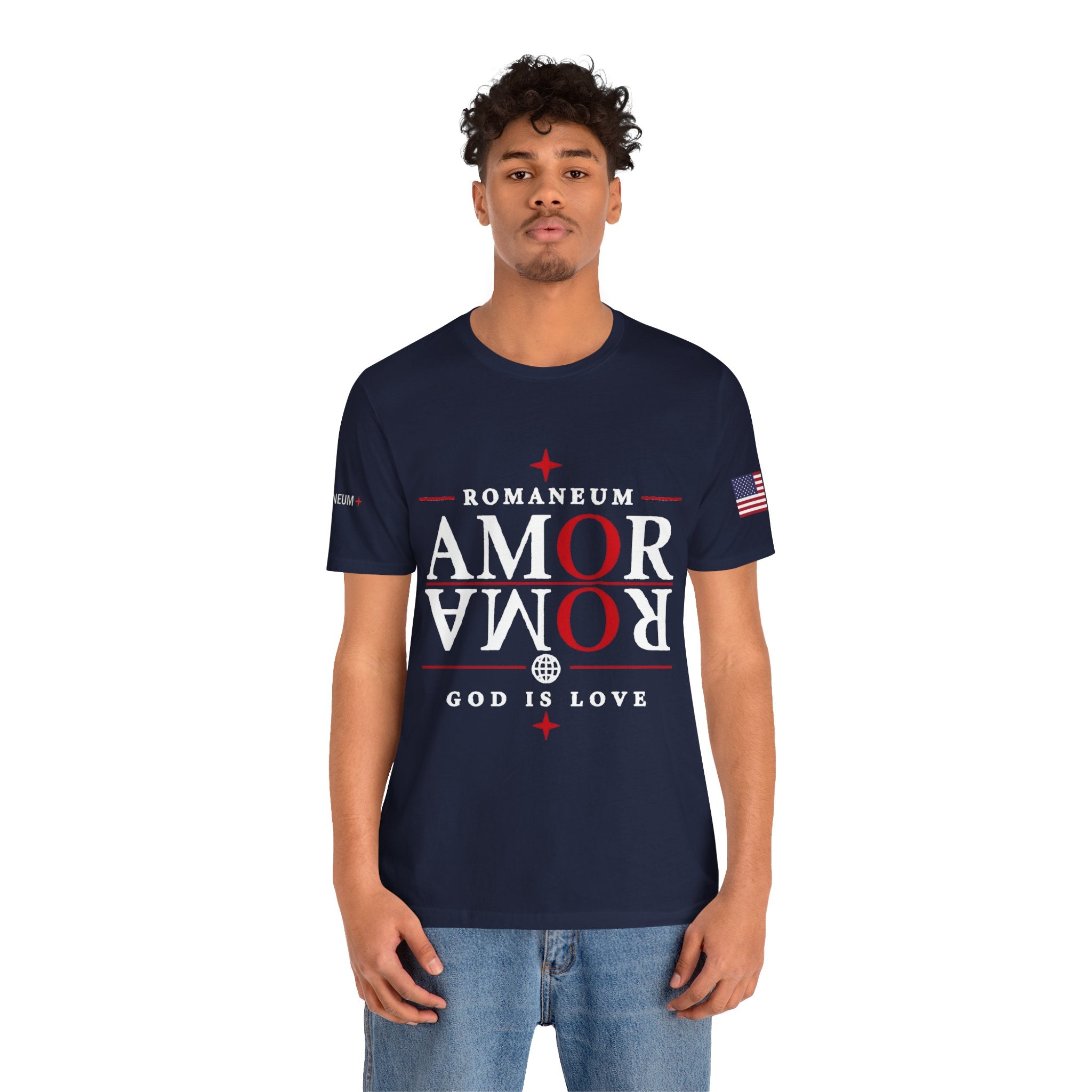 Romaneum 'AMOR/ROMA' God Is Love Graphic Tee