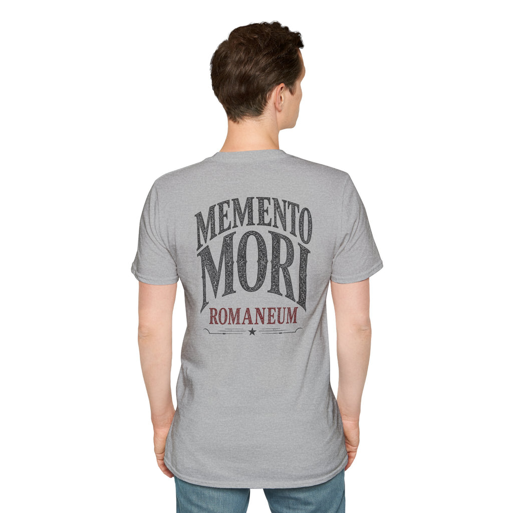Memento Mori Skull T-Shirt — Gothic Reminder Tee with Romaneum Skull Design