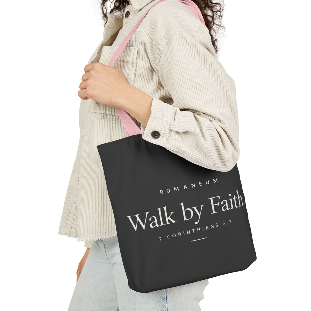 Walk by Faith Canvas Tote Bag