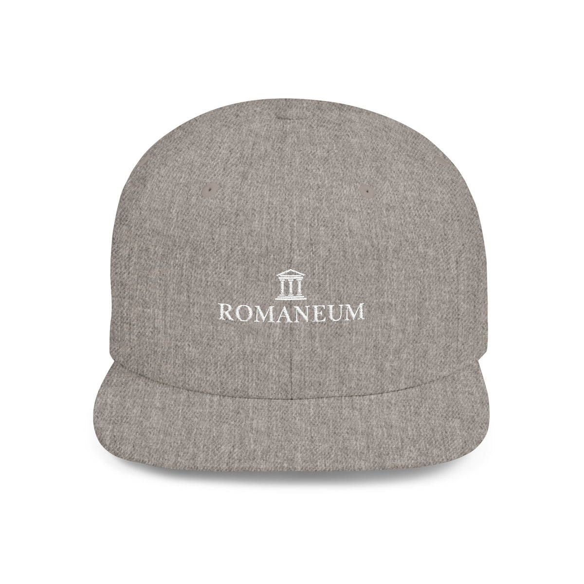Romaneum Embroidered Flat Bill Snapback Hat