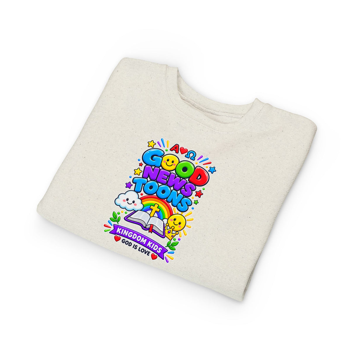 Toddler Sweatshirt — "Good News Toons" Kingdom Kids Crewneck