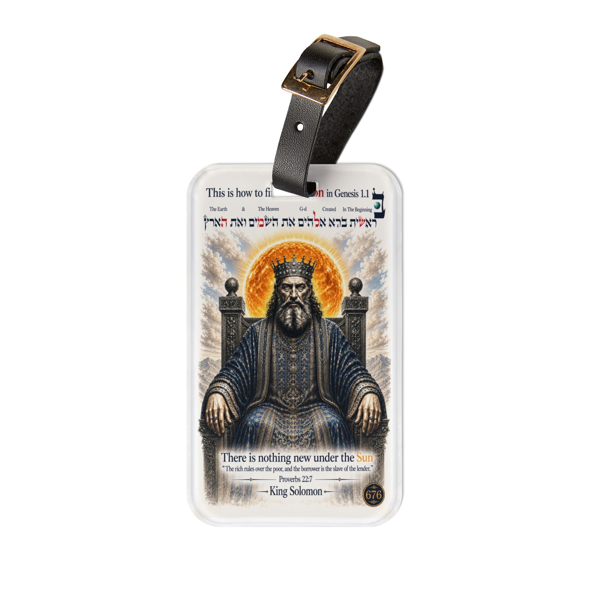 King Solomon Luggage Tag – Inspirational Biblical Quote Travel ID