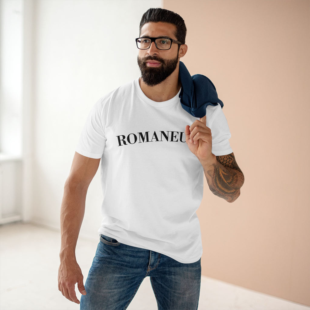 ROMANEUM Classic Logo Tee — Minimalist Vintage Lettering T-Shirt