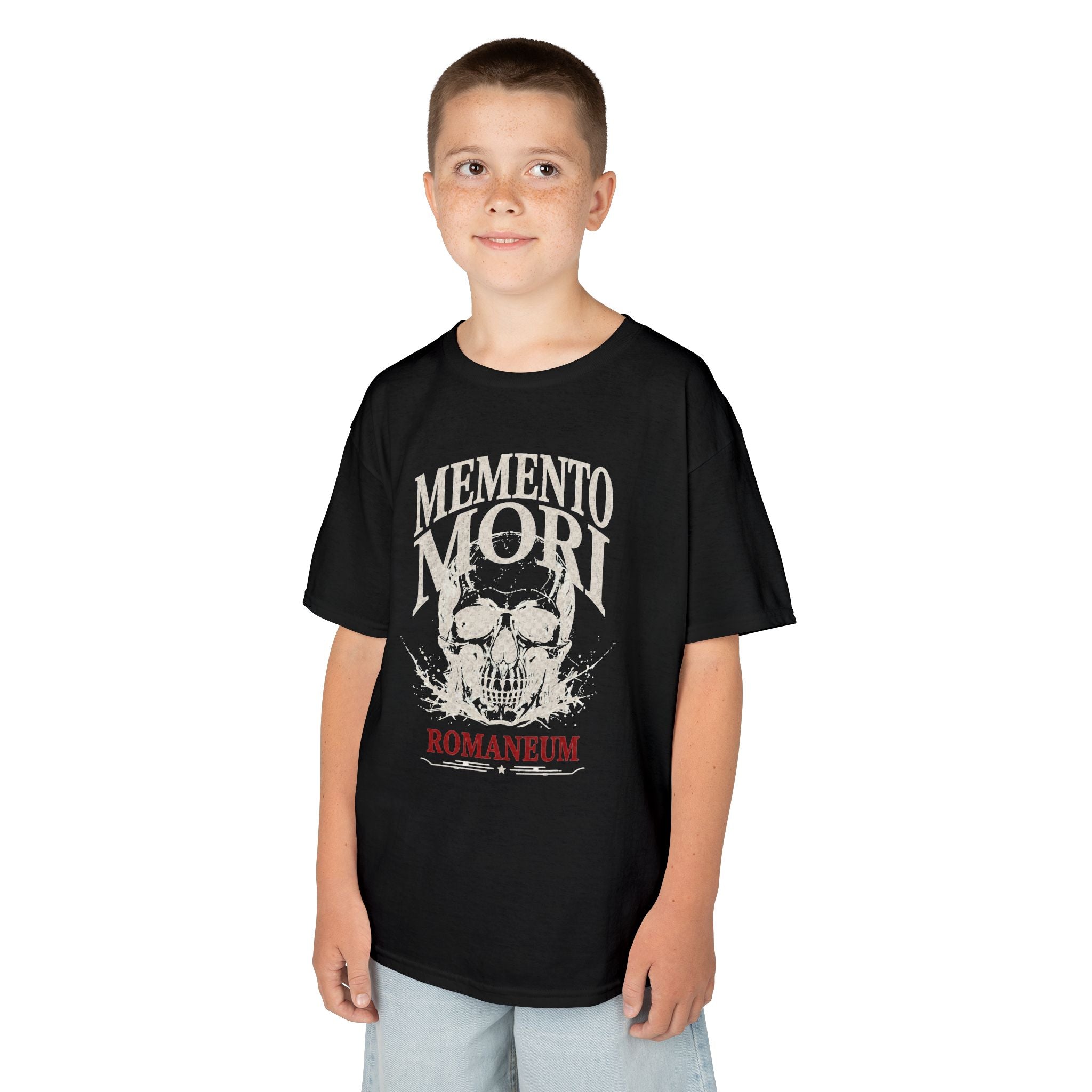 Kids T-Shirt — "Memento Mori" Skull Romaneum Tee