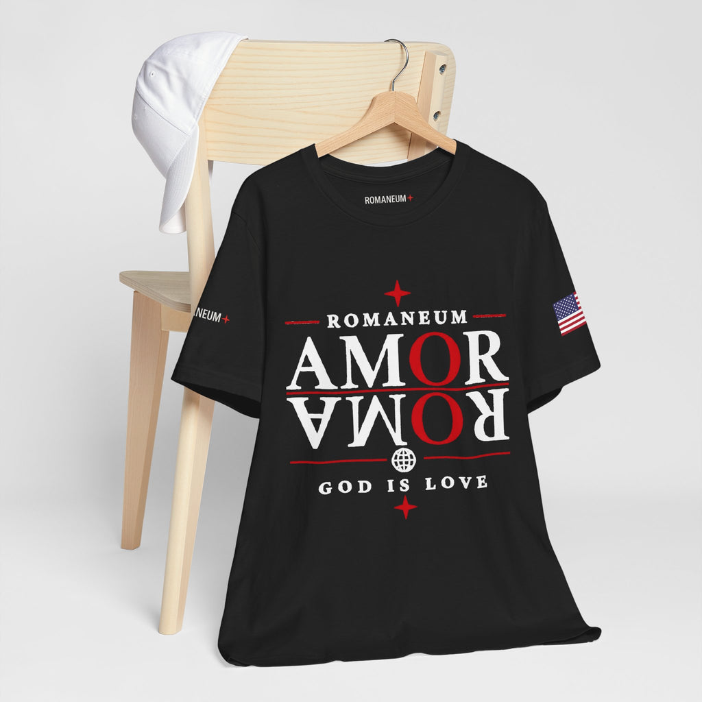 Romaneum 'AMOR/ROMA' God Is Love Graphic Tee