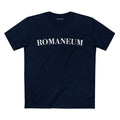 ROMANEUM Classic Logo Tee — Minimalist Vintage Lettering T-Shirt