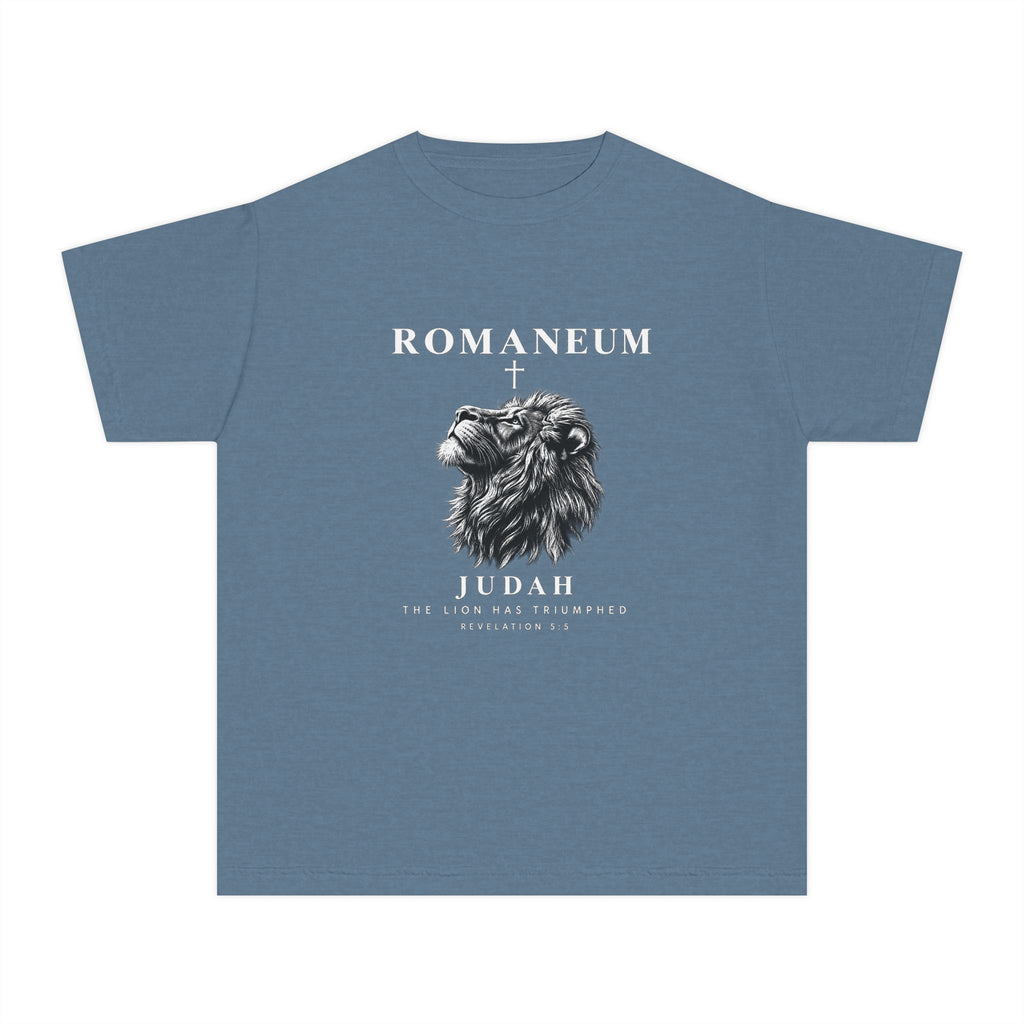 Youth Tee — "Romaneum Judah" Lion Graphic Shirt