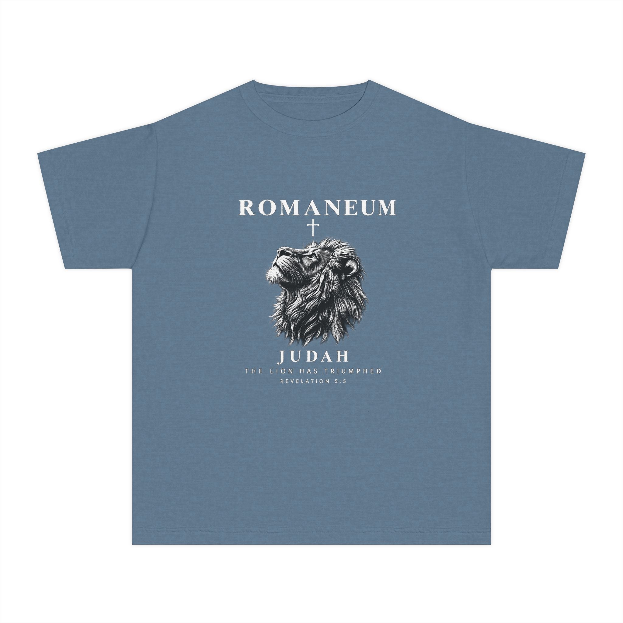 Youth Tee — "Romaneum Judah" Lion Graphic Shirt