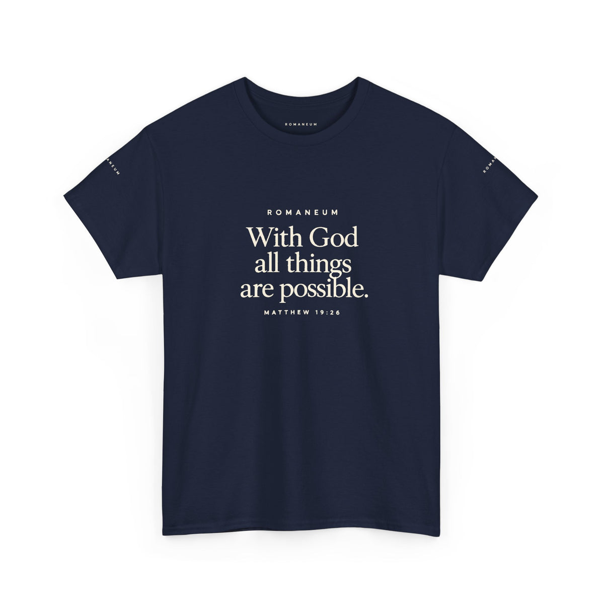 Faith Graphic Tee — "With God All Things Are Possible" T‑Shirt