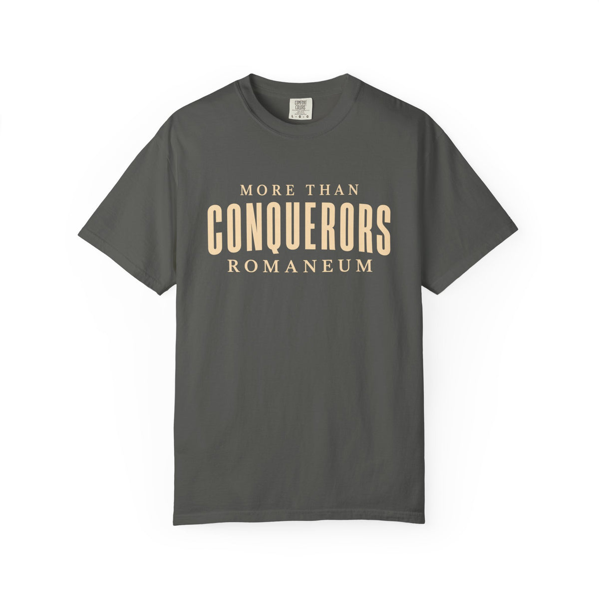 More Than Conquerors T-Shirt — "Romaneum" Graphic Tee