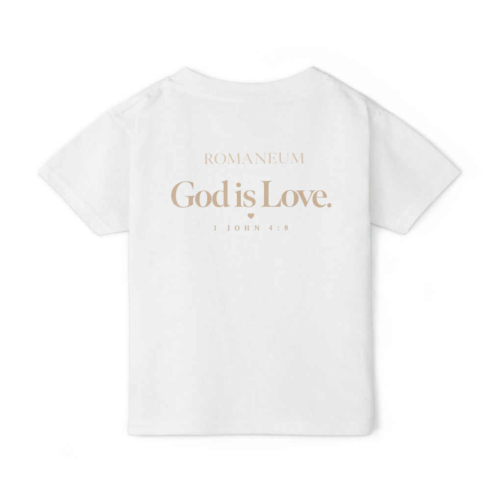 Toddler T-Shirt — "To Live Is Christ" Christian Scripture Tee (God Is Love)