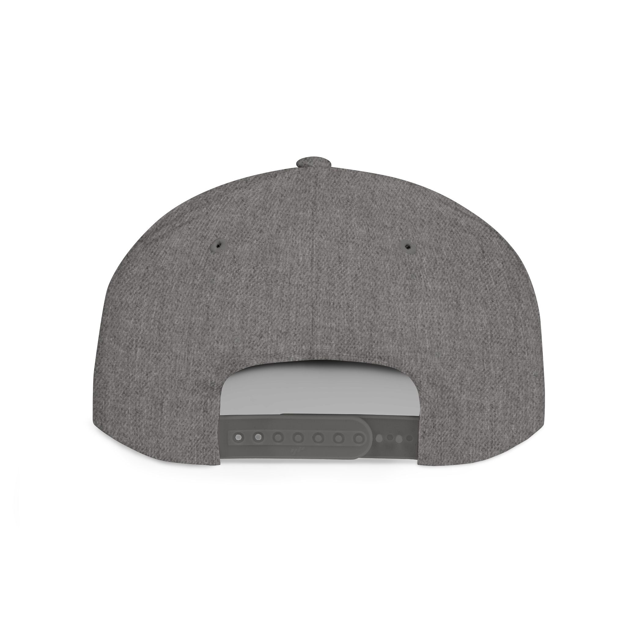 Cross Embroidered Flat Bill Snapback Hat — Minimal Religious Baseball Cap