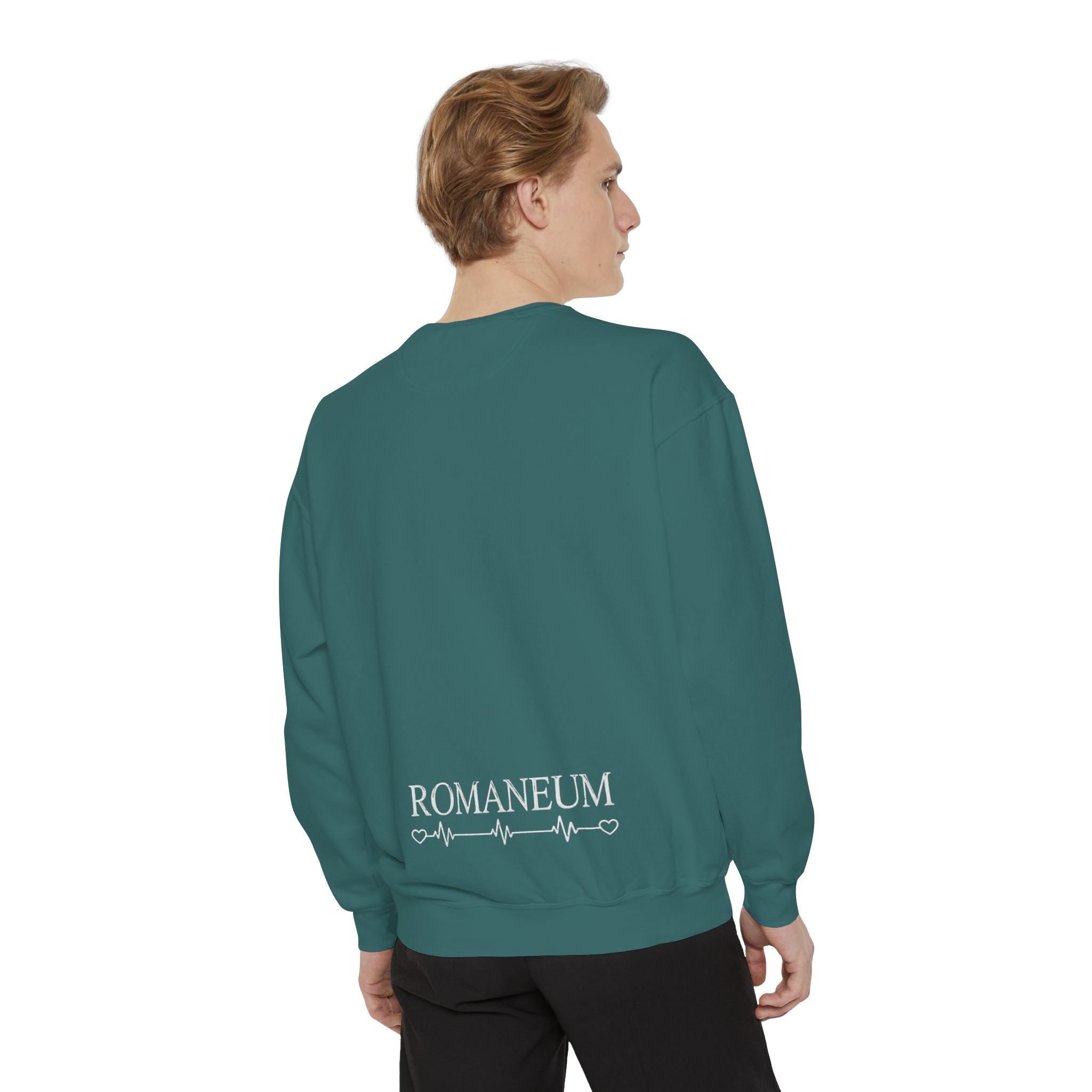 Alpha Omega Heart design sweatshirt | God is Love 1 John 4:8 RomanEum