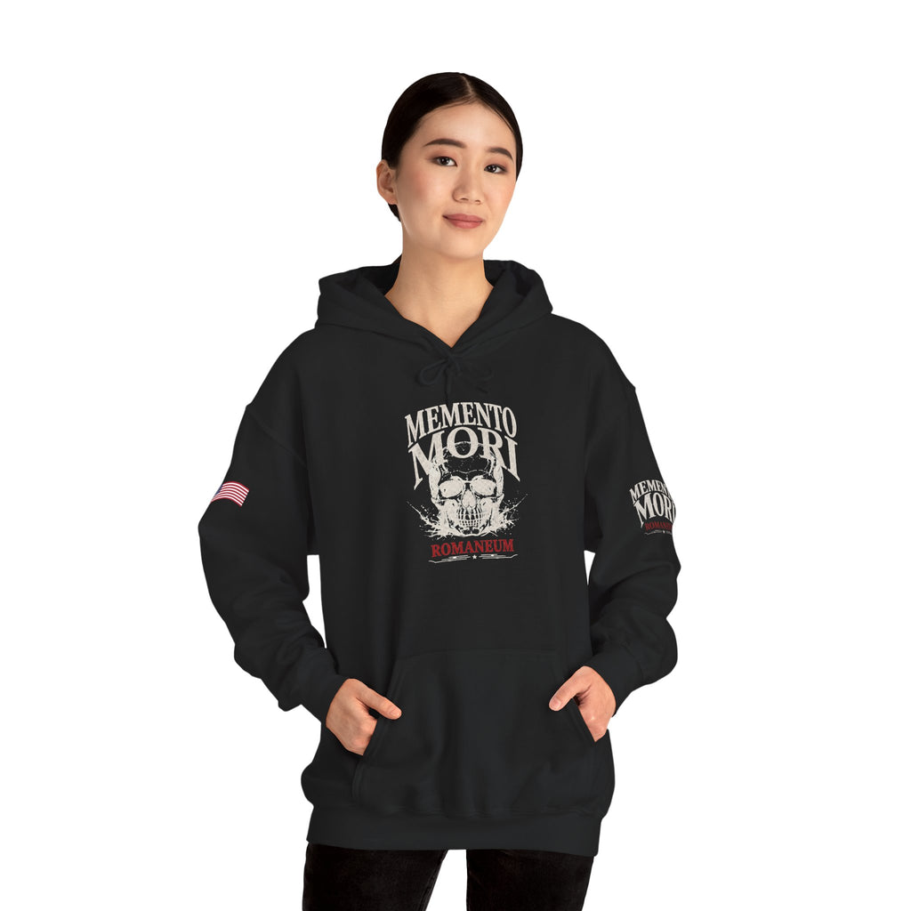 Memento Mori Hoodie — Romaneum Skull Graphic Pullover
