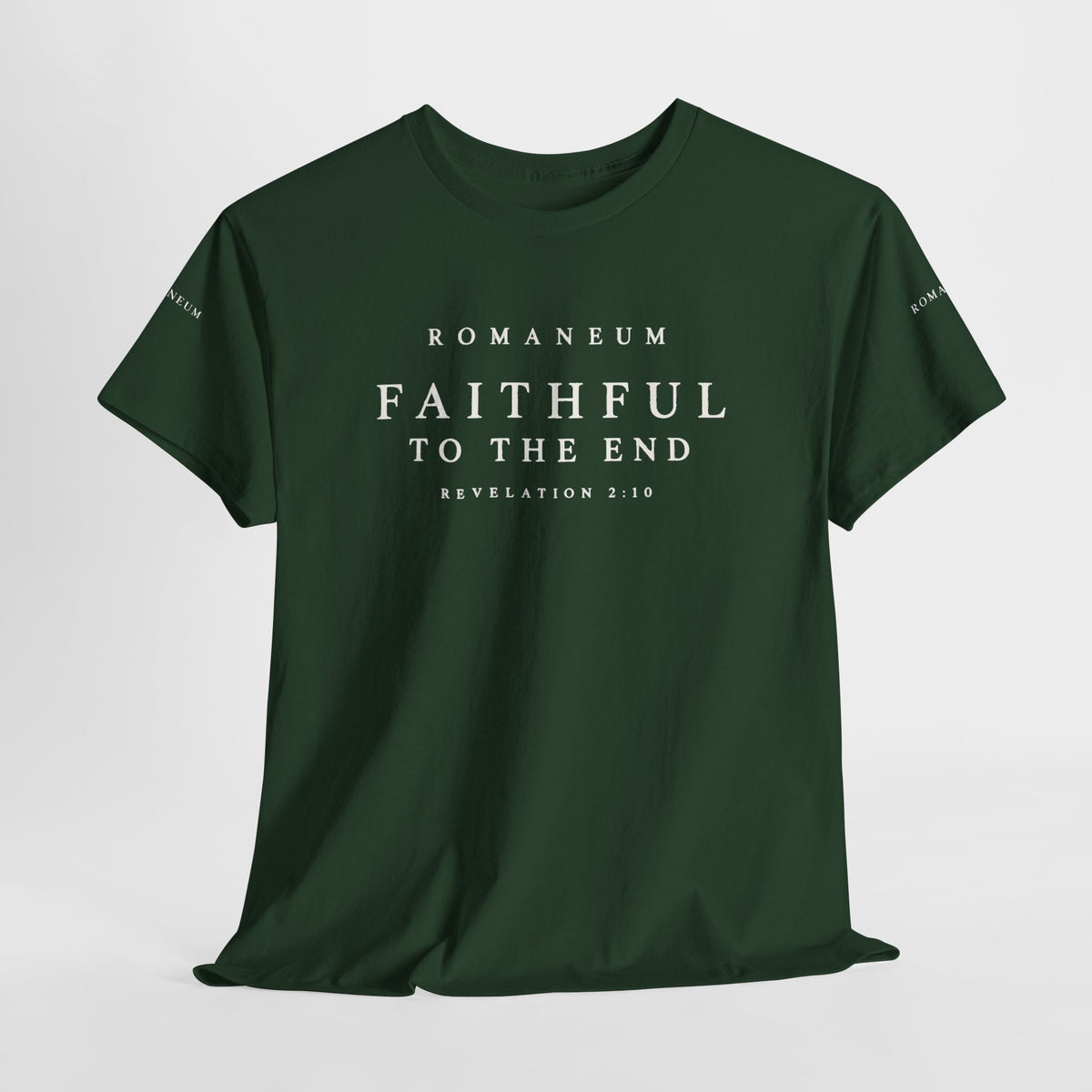 Faithful to the End Tee — 'Romaneum'