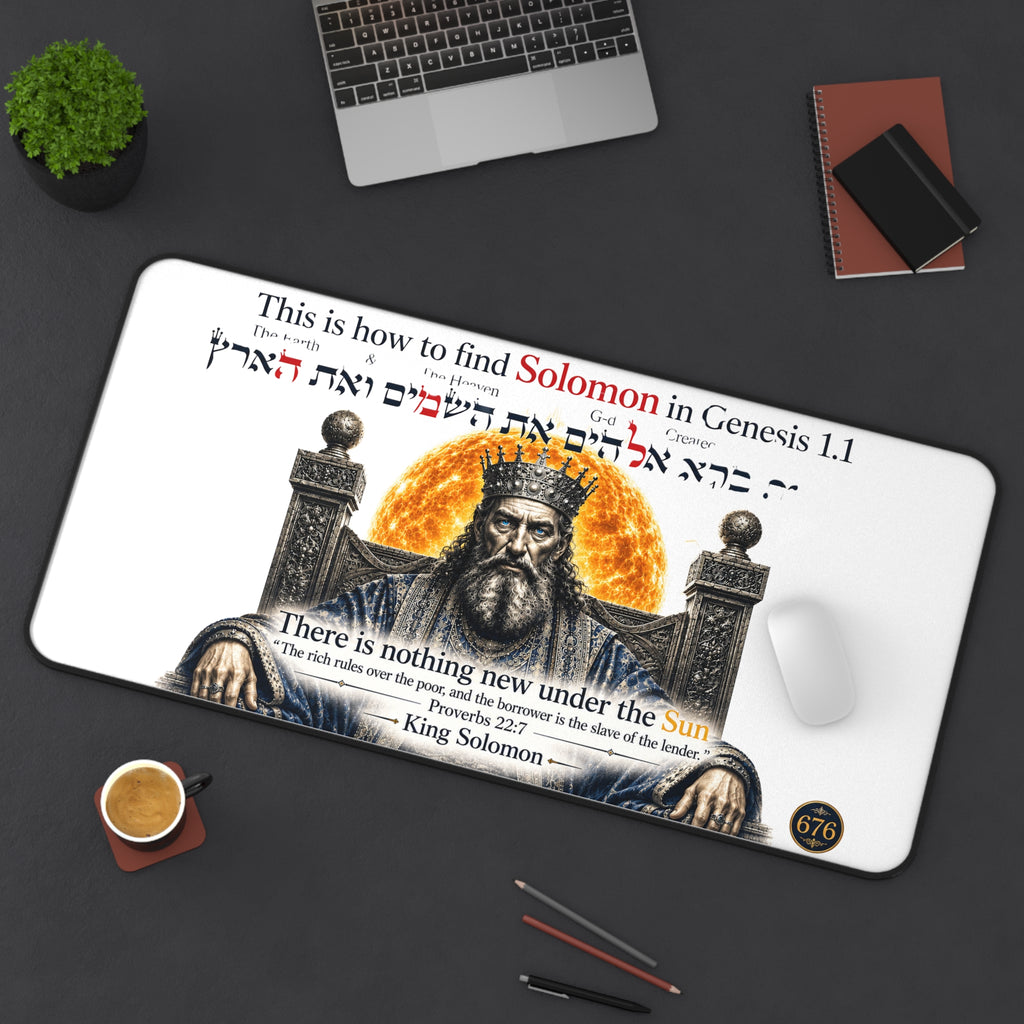 Solomon Desk Mat — King Solomon Quote Mousepad with Biblical Design