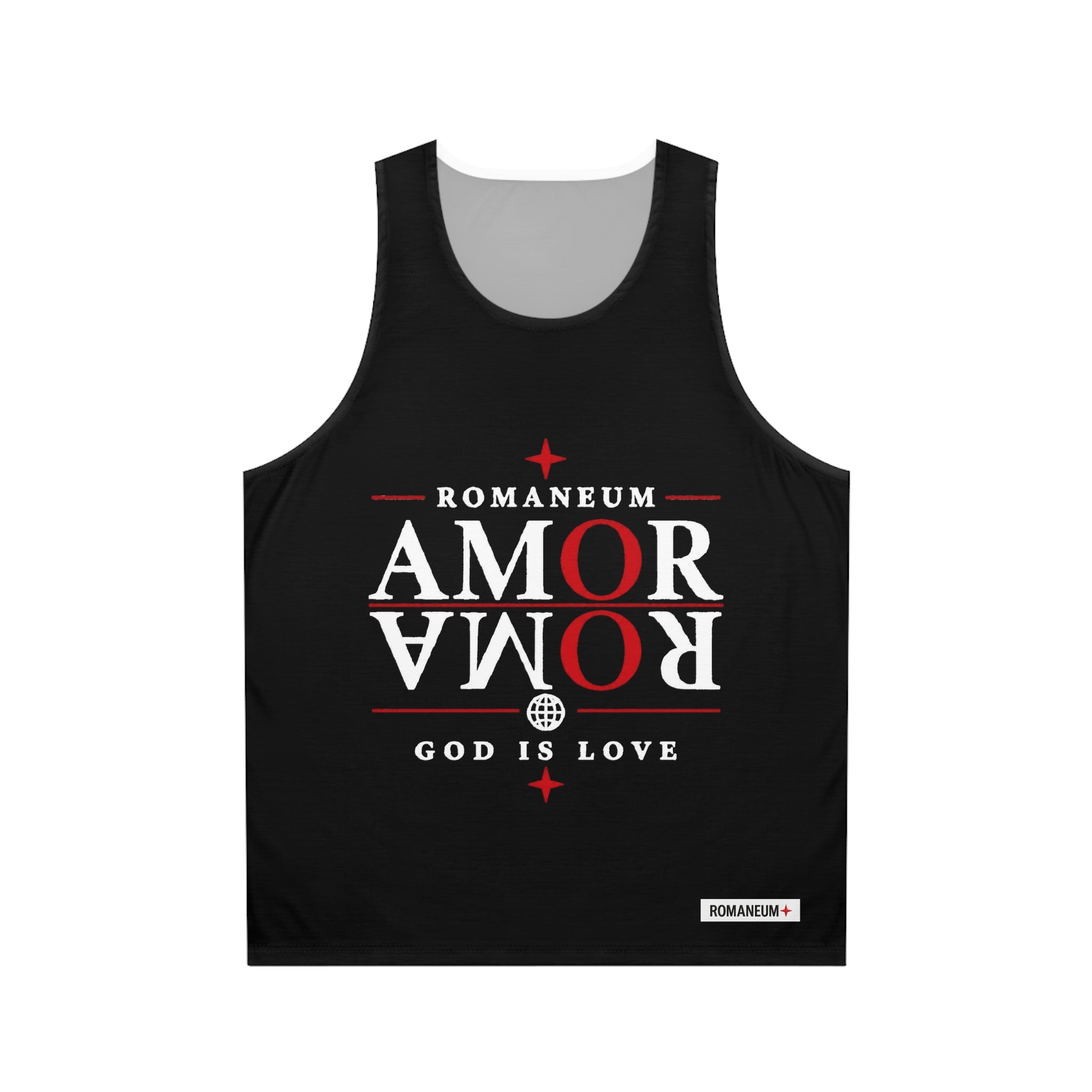 Amor Roma Tank Top — 'God Is Love' Romaneum Religious Graphic Tank