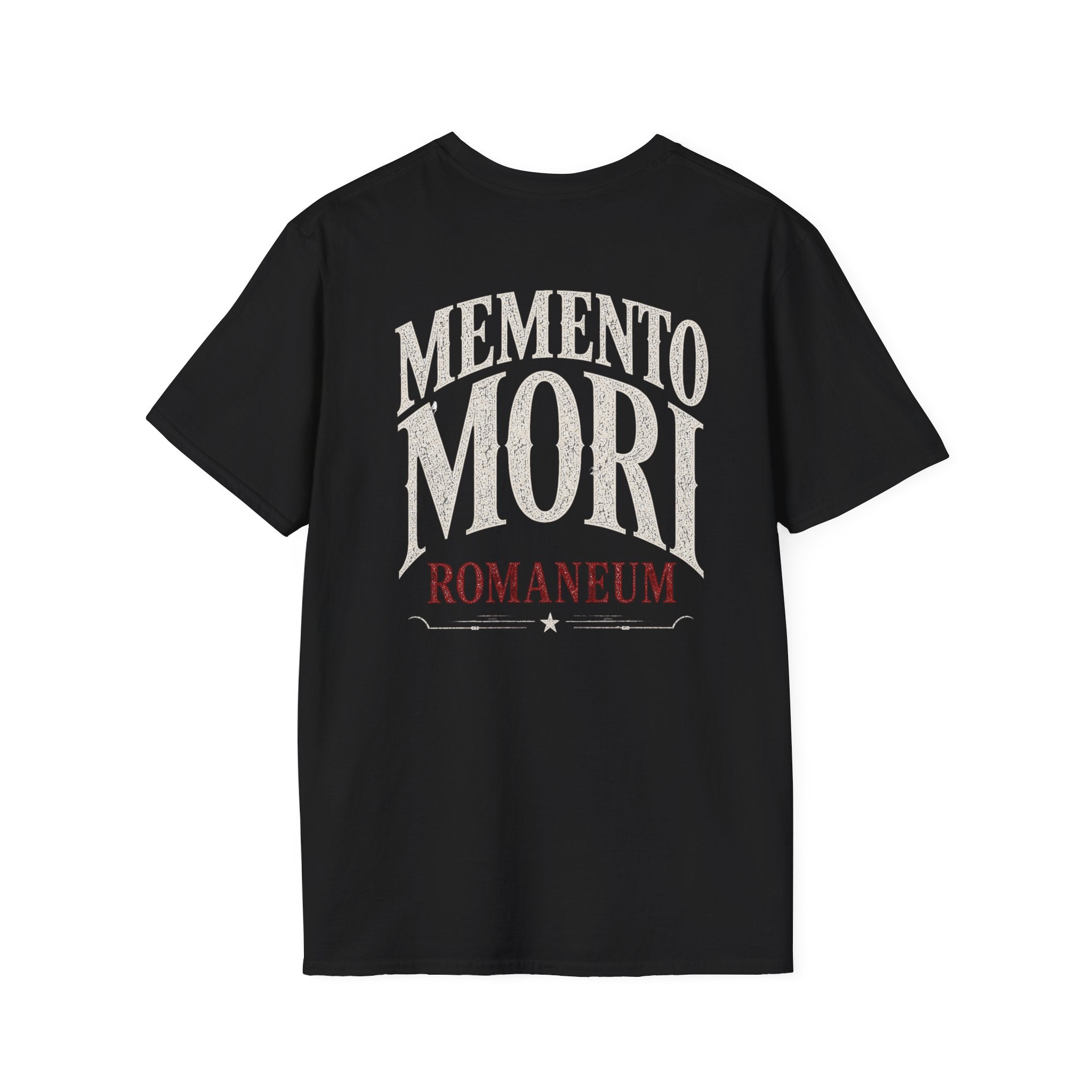 Memento Mori Skull T-Shirt — Gothic Reminder Tee with Romaneum Skull Design
