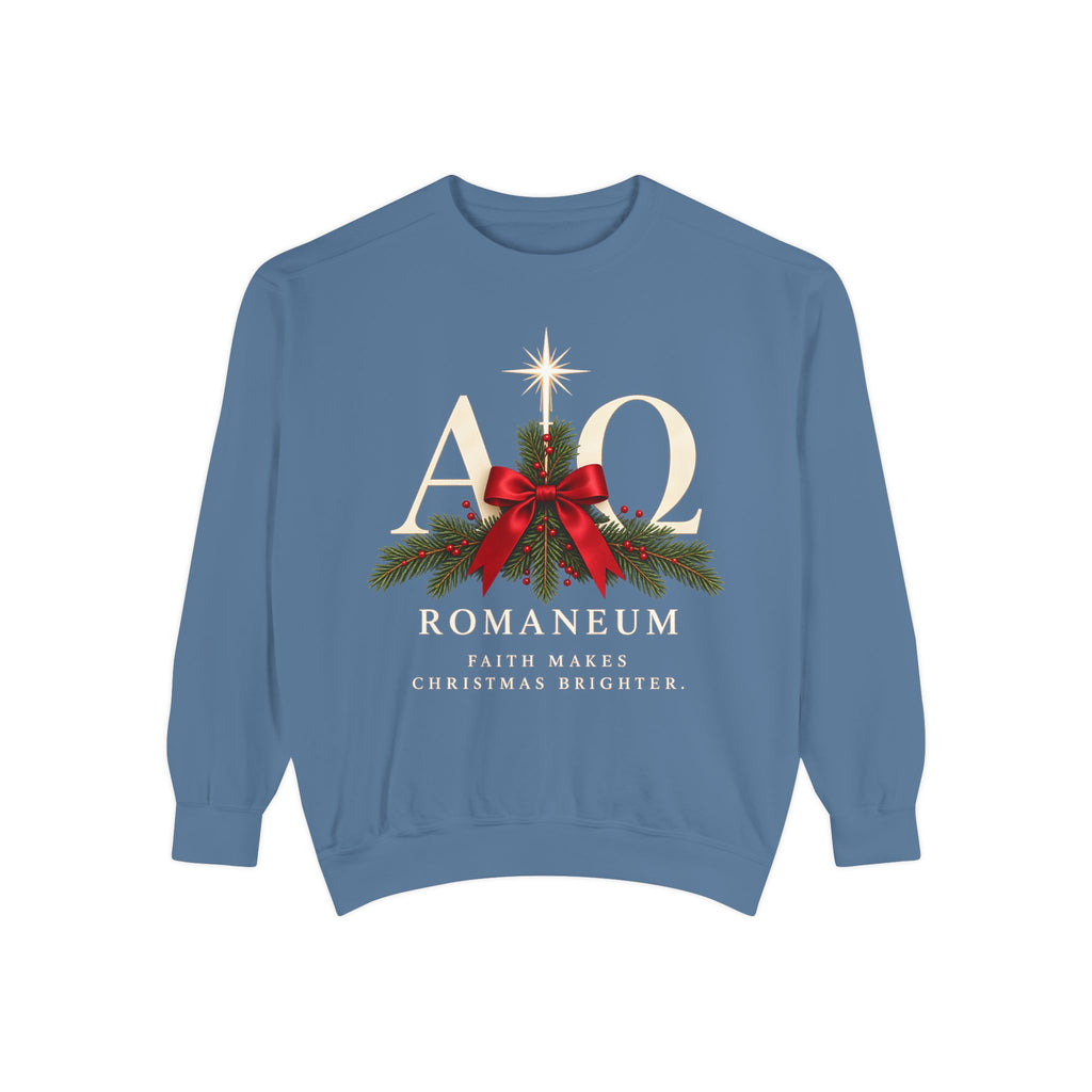 Christmas Alpha Omega Sweatshirt — Romaneum 'God Is Love' Holiday Crewneck