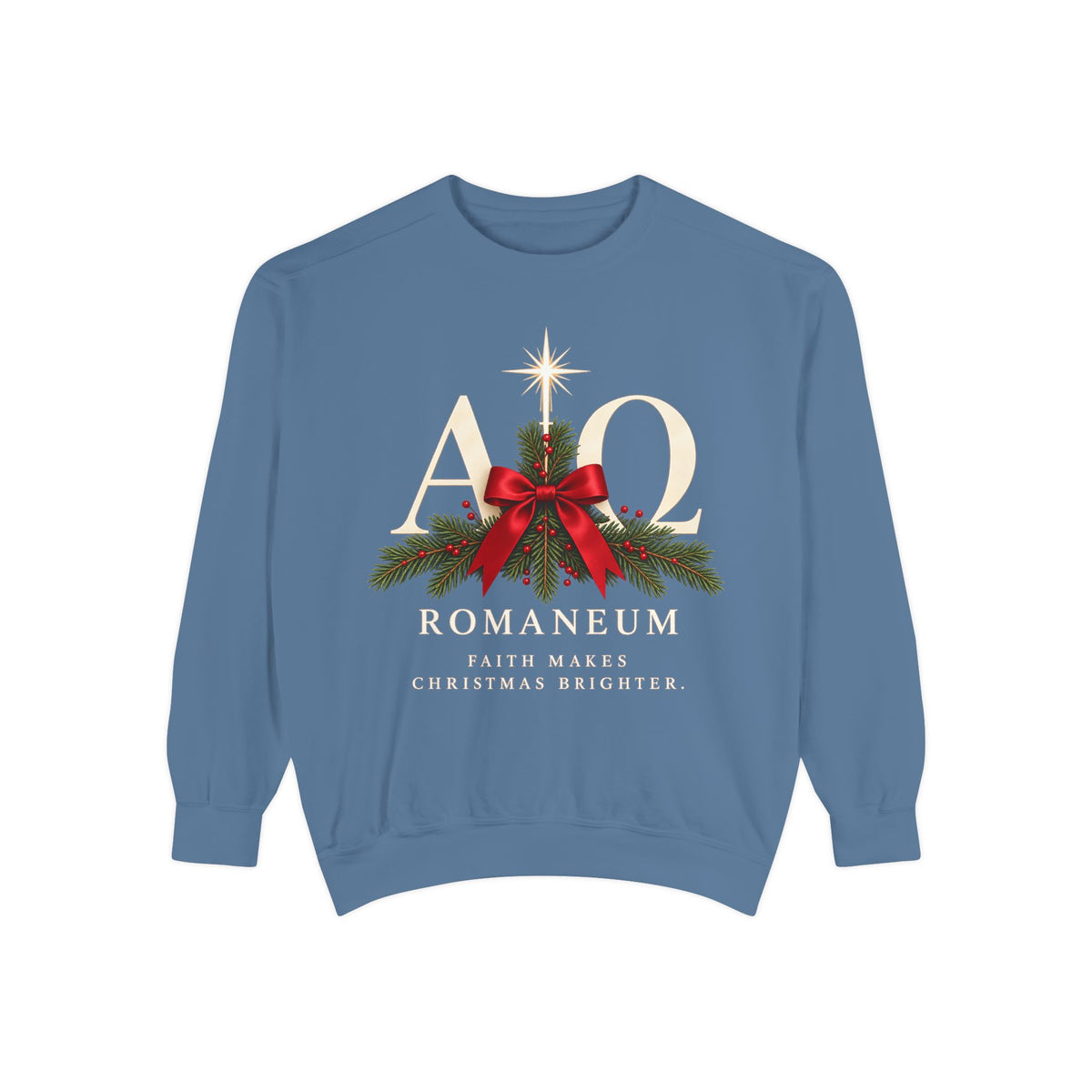 Christmas Alpha Omega Sweatshirt — Romaneum 'God Is Love' Holiday Crewneck