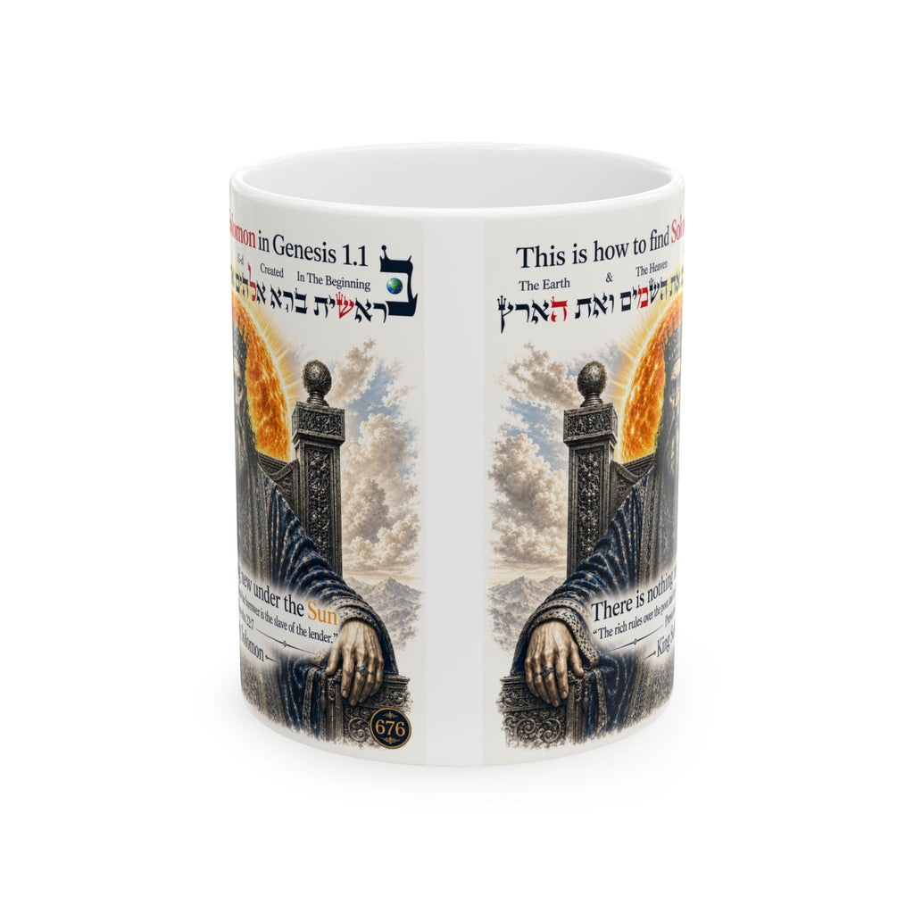 Biblical Creation Ceramic Mug — Genesis 1:1 Illustrated Coffee Cup (11oz/15oz)